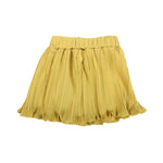Girls Mustard Short Pleated Skirt - Lil Lollipop