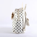 White Bow Bag With Black Polka Dot - Lil Lollipop