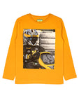 Orange Racer Print Full Sleeve Tshirt