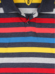 Full Sleeve Striped Collared T-Shirt