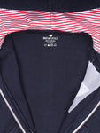 Navy Blue Front Open Hooded Sweatshirt With Lower