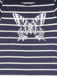 Blue White Stripe Butterfly Top