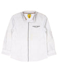 White Grey Check Full Sleeve Shirt