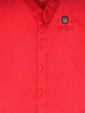 Red Black Polka Dot Full Sleeve Shirt
