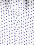 White Blue Printed Shirt