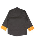 Mustard Waist Coat With Black Shirt & Trouser