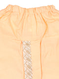 Peach Cotton Kurta Waist Coat Pajama Dhoti