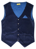 Navy Blue V-Neck Waist Coat