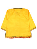 Yellow Collar Kurta With Dhoti