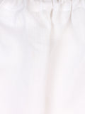 Plain White Band Collar Kurta With Pajama