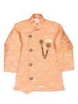 Gold Pink Kurta Coat Set With Pant