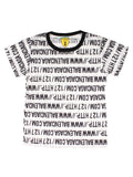White Black Alphabet Print Half Sleeve T-shirt