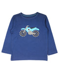 Blue Bike Print Full Sleeve T-Shirt