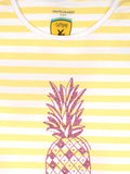 Yellow White Stripe Mega Sleeve Top