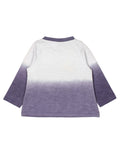 White Purple Fish Print Full Sleeve T-shirt