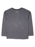 Grey Round Neck Full Sleeve T-shirt