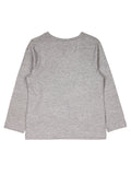 Grey Print Full Sleeve Round Neck T-Shirt