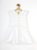 White Printed Cotton Frock