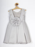 Grey Party Frock With Bow