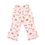 Girls Pink Monument Printed Night Suit