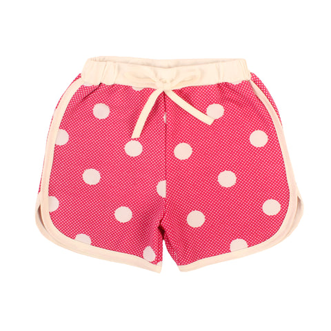 Pink Shorts White Polka Dot