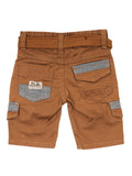 Brown Cargo Cotton Shorts