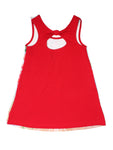 Red Printed A Line Sleeveless Top