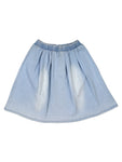 Mild Distressed Light Blue Denim Skirt
