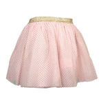 Pink Shimmery Skirt With Rainbow