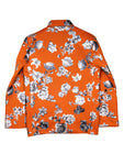 Orange Flower Print Blazer