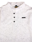 Band Collar Light Grey Melange Tshirt