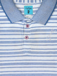 Blue Striped Collared Top