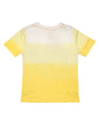 White Yellow Printed Half Tshirt
