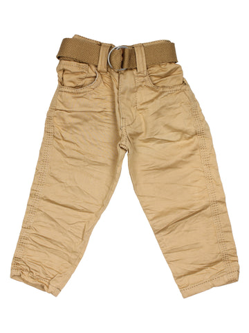 Light Brown Trousers With Canvas Belt