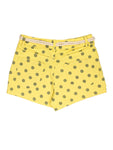Yellow Black Polka Dot Denim Shorts