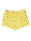 Yellow Black Polka Dot Denim Shorts