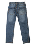 Mild Distressed Blue Straight Jeans