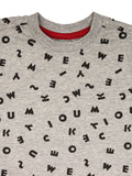 Alphabet Print Grey T-Shirt