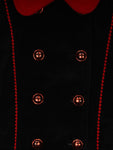 Black Maroon Long Jacket