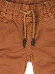 Brown Cotton Jeans Jogger