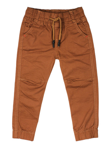 Brown Cotton Jeans Jogger