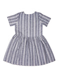 Grey Striped Cotton Frock