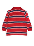 Red Striped Regular Collar T-Shirt