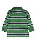 Green Striped Regular Collar T-Shirt