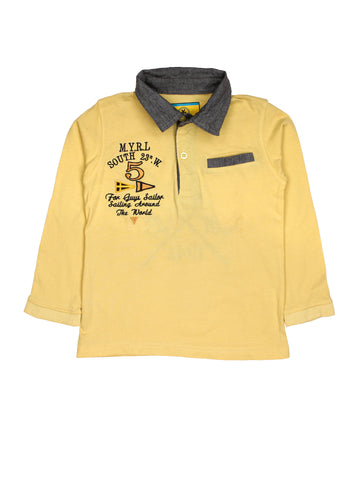 Yellow Regular Collar T-Shirt