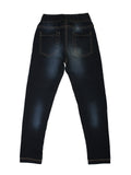 Mild Distressed Deep Blue Jeans