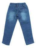 Elastic Waist Blue Jeans