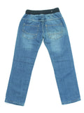 Elastic Waist Blue Jeans