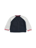 Navy Blue Christmas Front Open Sweater