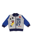 Mickey Printed Front Open Sweatshirt With Blue Lower